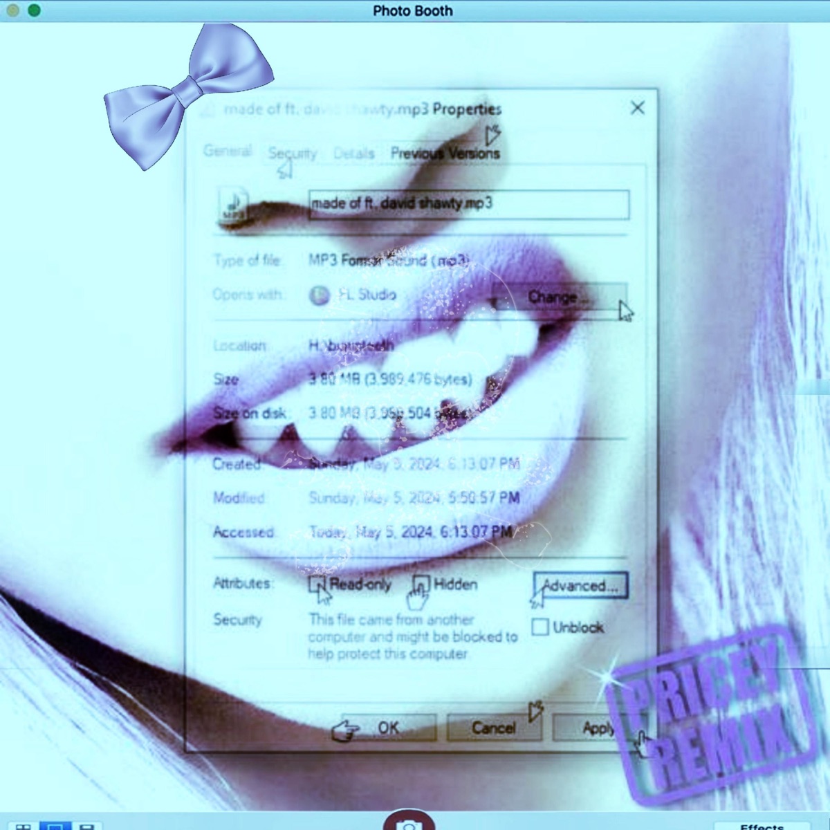 Made of (feat. david shawty, noosehangingtight & chasseblanc) [Slowed version] - Single by Priceyxox album cover