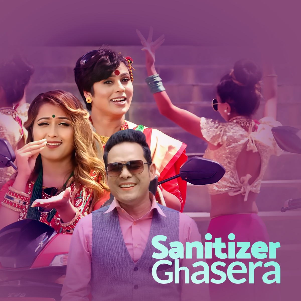 Sanitizer Ghasera - Single by Badri Pangeni & Kabita Aryal album cover