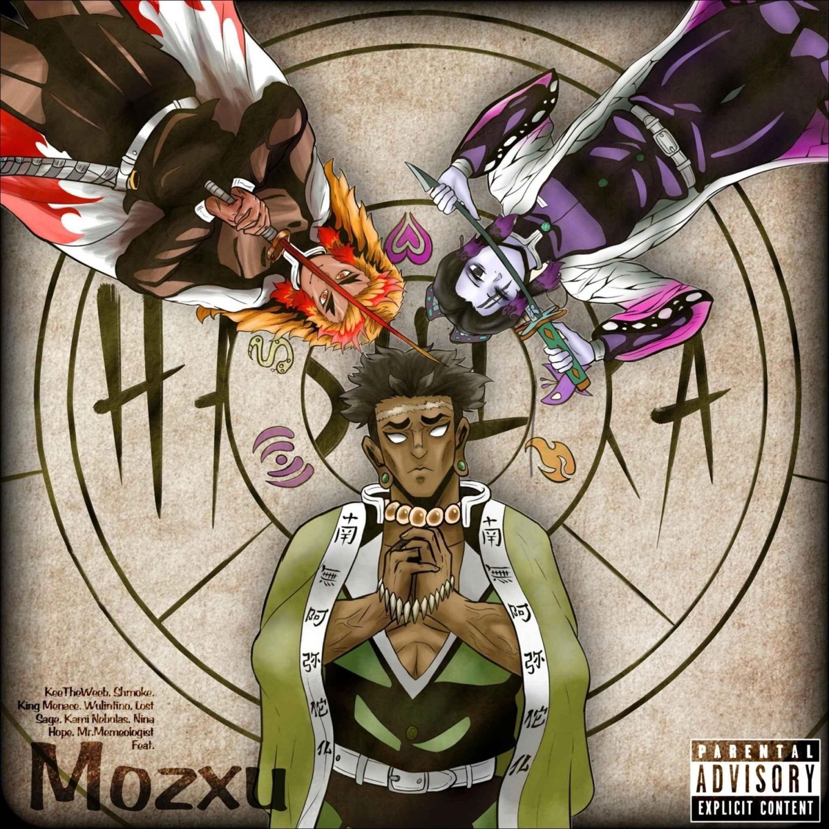 Hashira Cypher 滅 (feat. Mr.Memeologist, Nina Hope, Kami Nebulas, Lost Sage, Wulintino, Kingmenace, Shmoke11 & Keetheweeb) - Single by Mozxu album cover