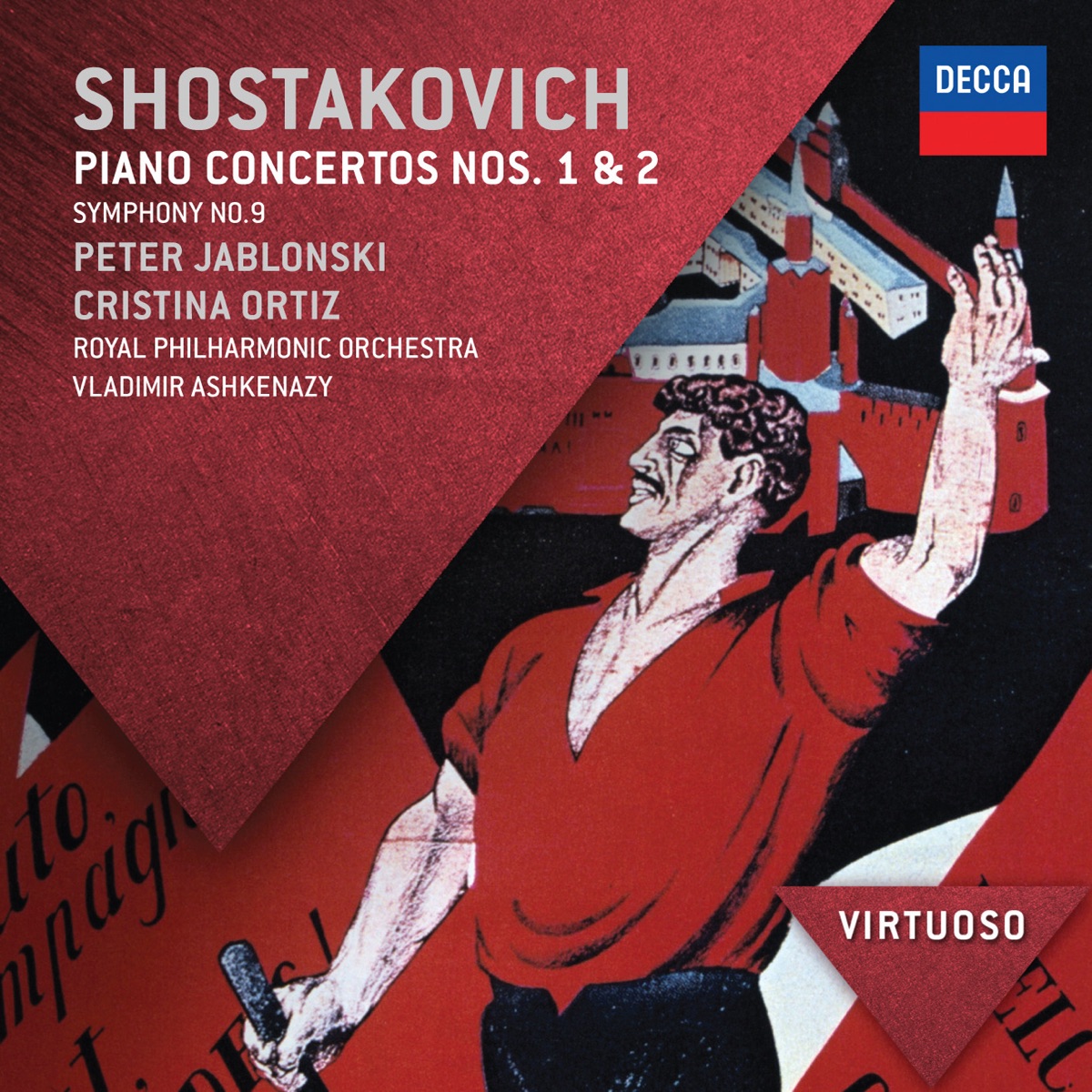 Shostakovich: Piano Concertos Nos. 1 & 2, Symphony No. 9 by Peter Jablonski, Vladimir Ashkenazy, Royal Philharmonic Orchestra & Cristina Ortiz album cover