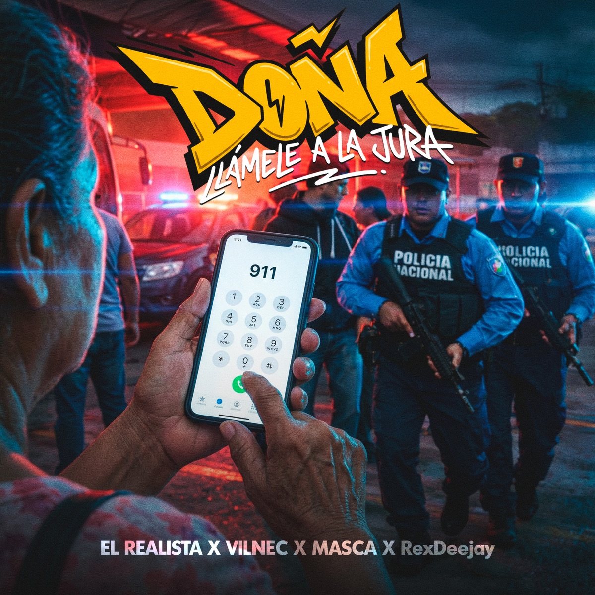 Doña Llamele a la Jura - Single by EL REALISTA, Vilnec, MASCA & RexDeejay album cover