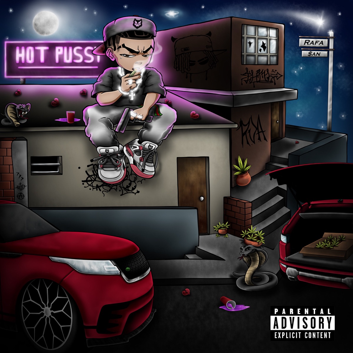 HOT P***Y *+! (feat. Parlo) - Single by Rafa $an album cover
