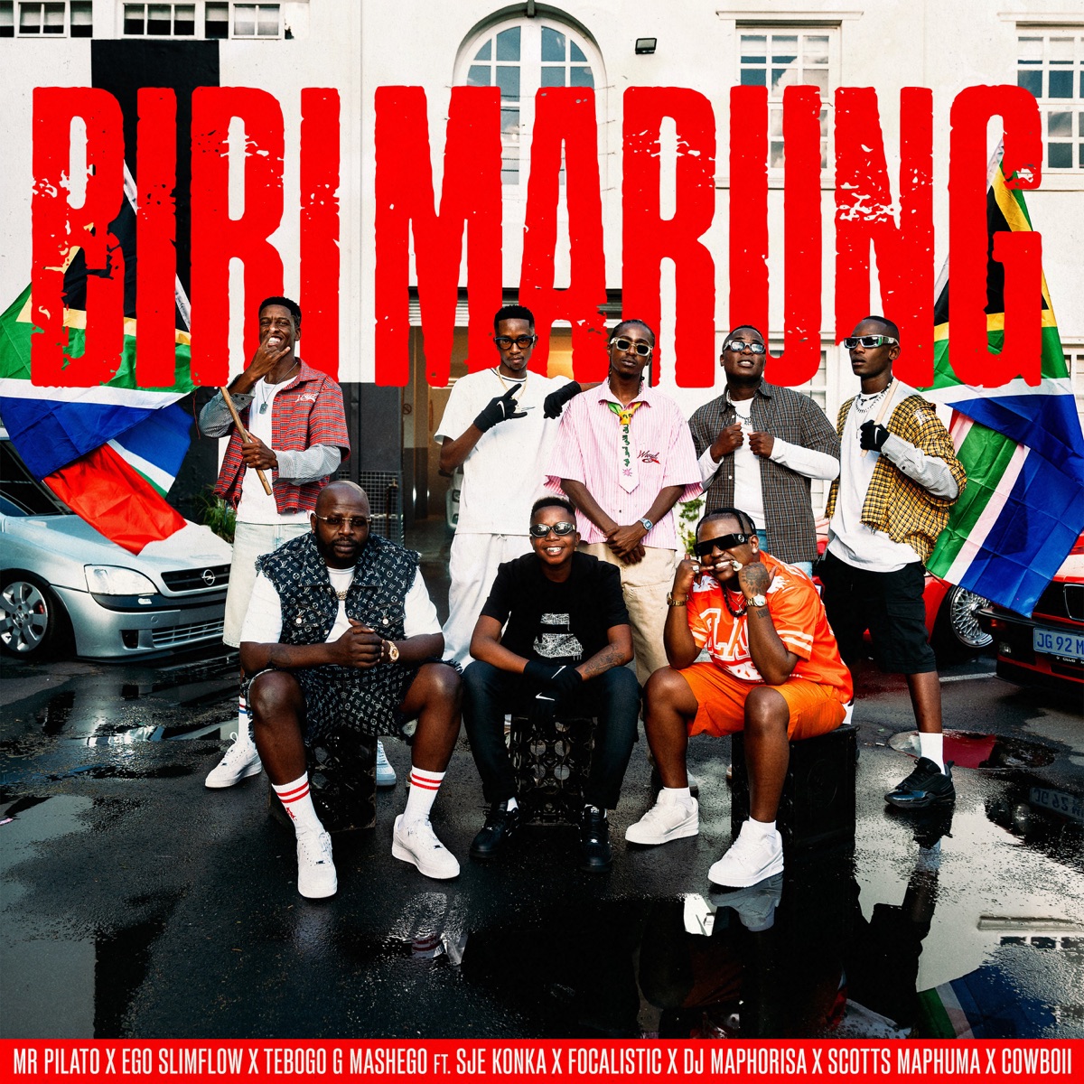 Biri Marung (feat. Sje Konka, Focalistic, DJ Maphorisa, Scotts Maphuma & CowBoii) - Single by Mr Pilato, Ego Slimflow & Tebogo G Mashego album cover