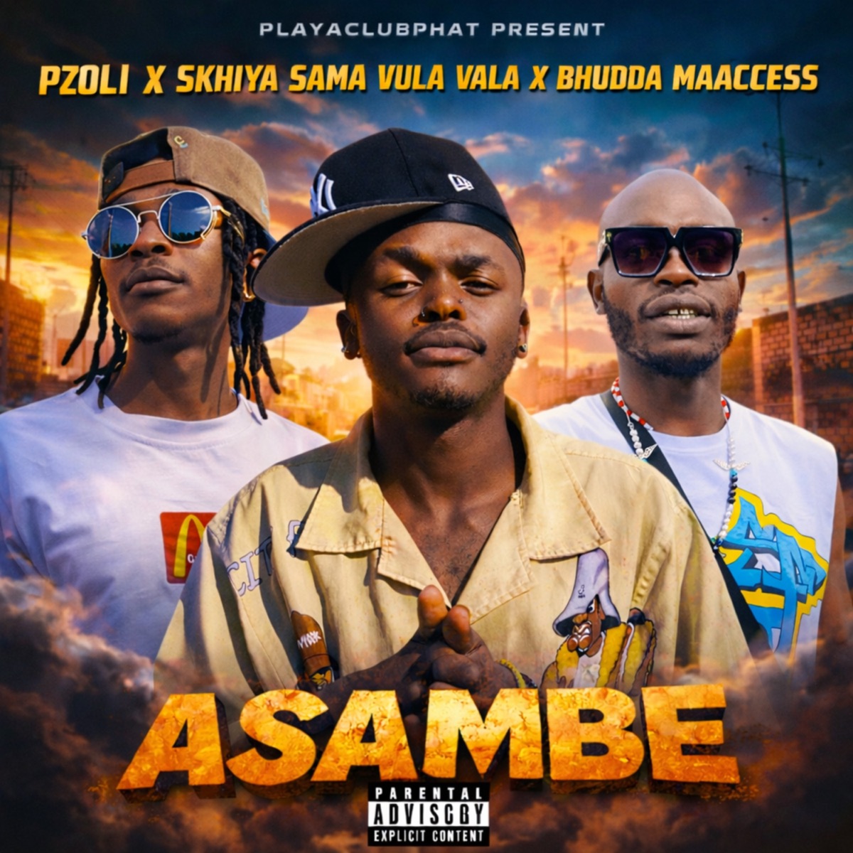 Asambe - Single by Pizolyrisist, Skhiya Sama Vula Vala & Bhudda MaAccess album cover