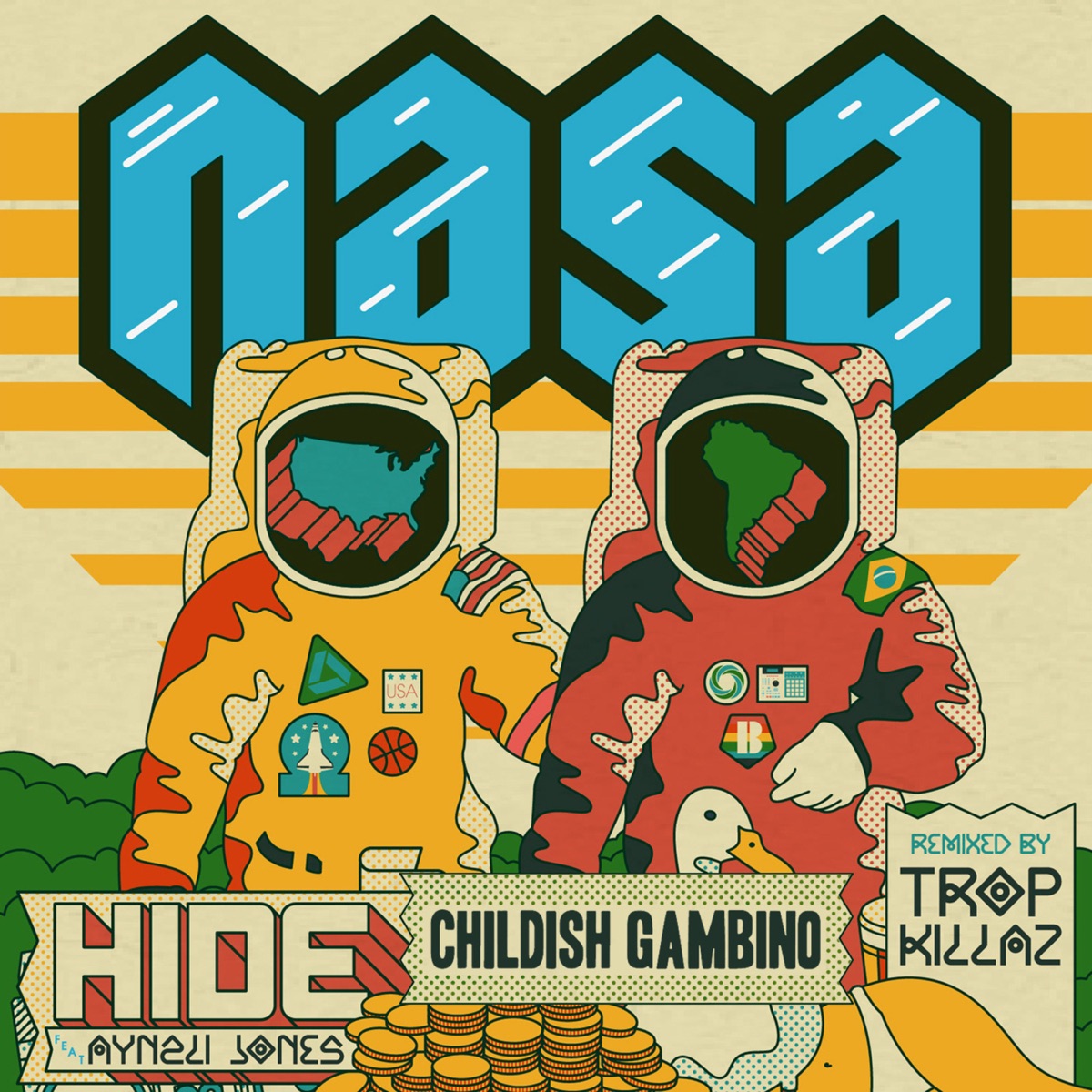 Hide (feat. Childish Gambino & Aynzli Jones) [Tropkillaz Remix] - Single by Sam i & N.A.S.A. album cover