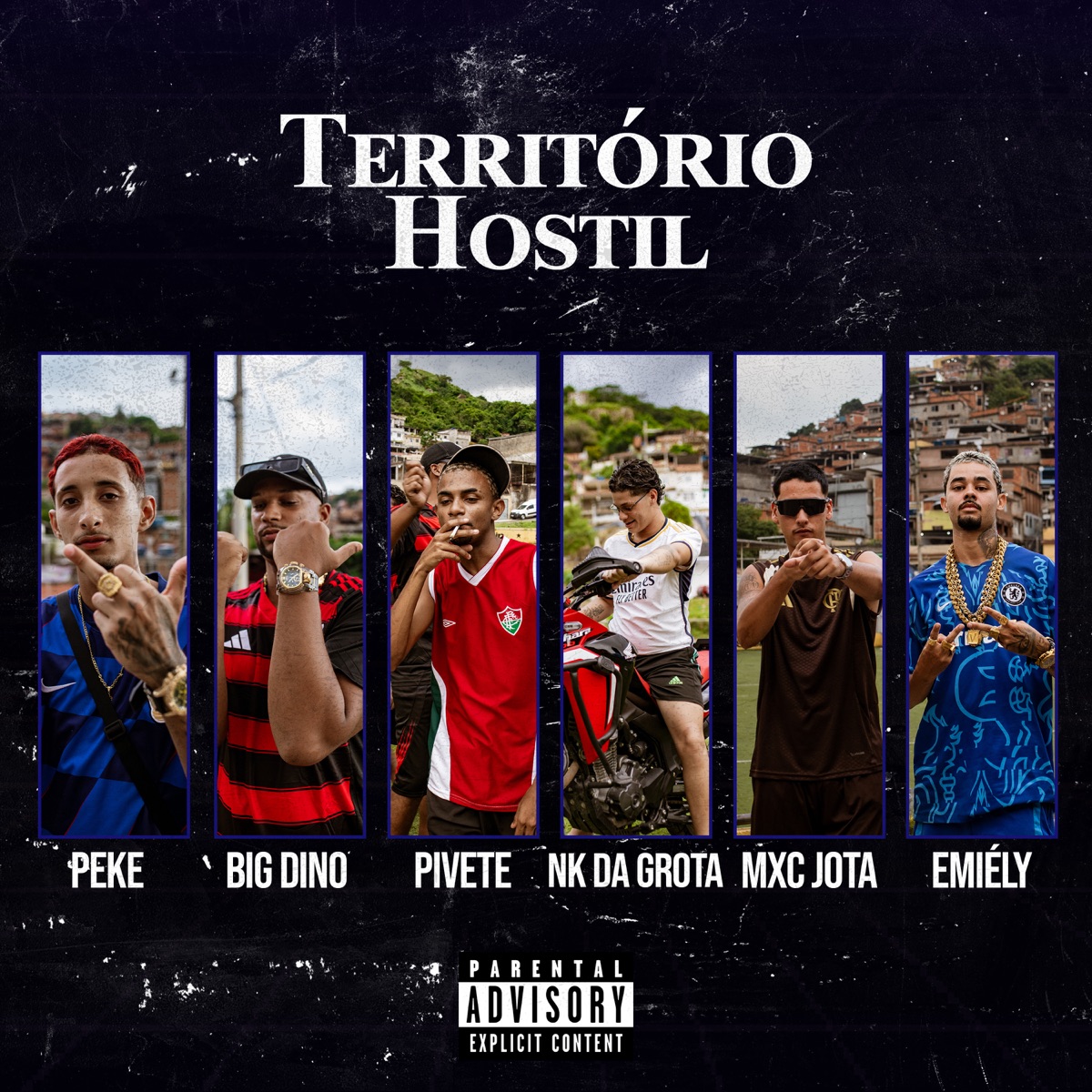 Território Hostil (feat. PEKE, NK da Grota, Emiély & MxC Jota) - Single by Big Dino, PIVETE & DJ Wkilla album cover