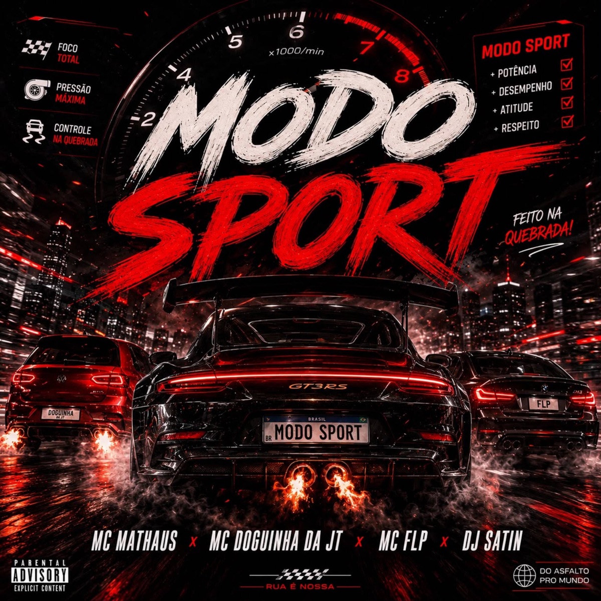 Modo Sport (feat. MC FLP) - Single by MC Mathaus, MC DOGUINHA DA JT & DJ Satin album cover