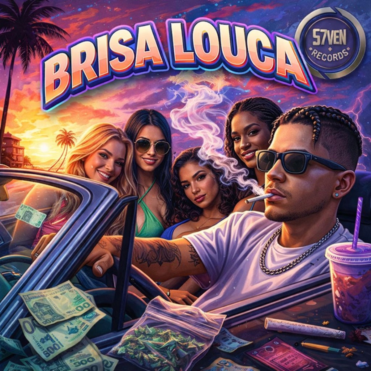 Brisa Louca - Single by Mc Tizzi, Canaya, Diabinha, DJ KEKE & Mc mka album cover