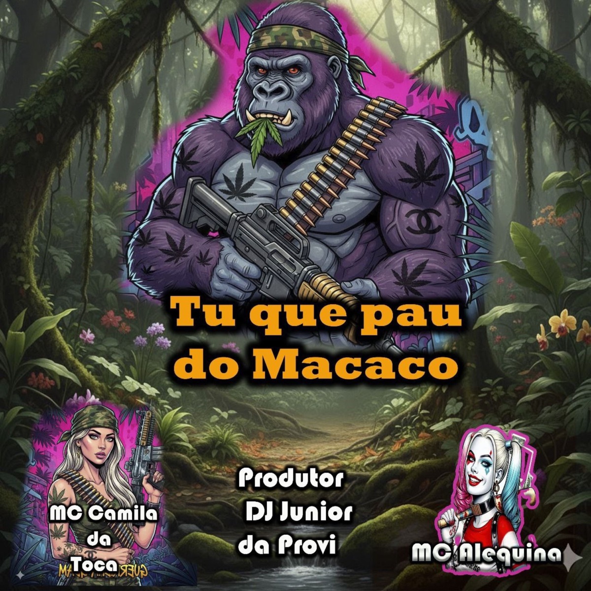 TU QUER PAU DO MACACO - Single by Mc Camila da Toca, Dj Junior da Provi, Mc Arlequina & Afirma Produtora album cover