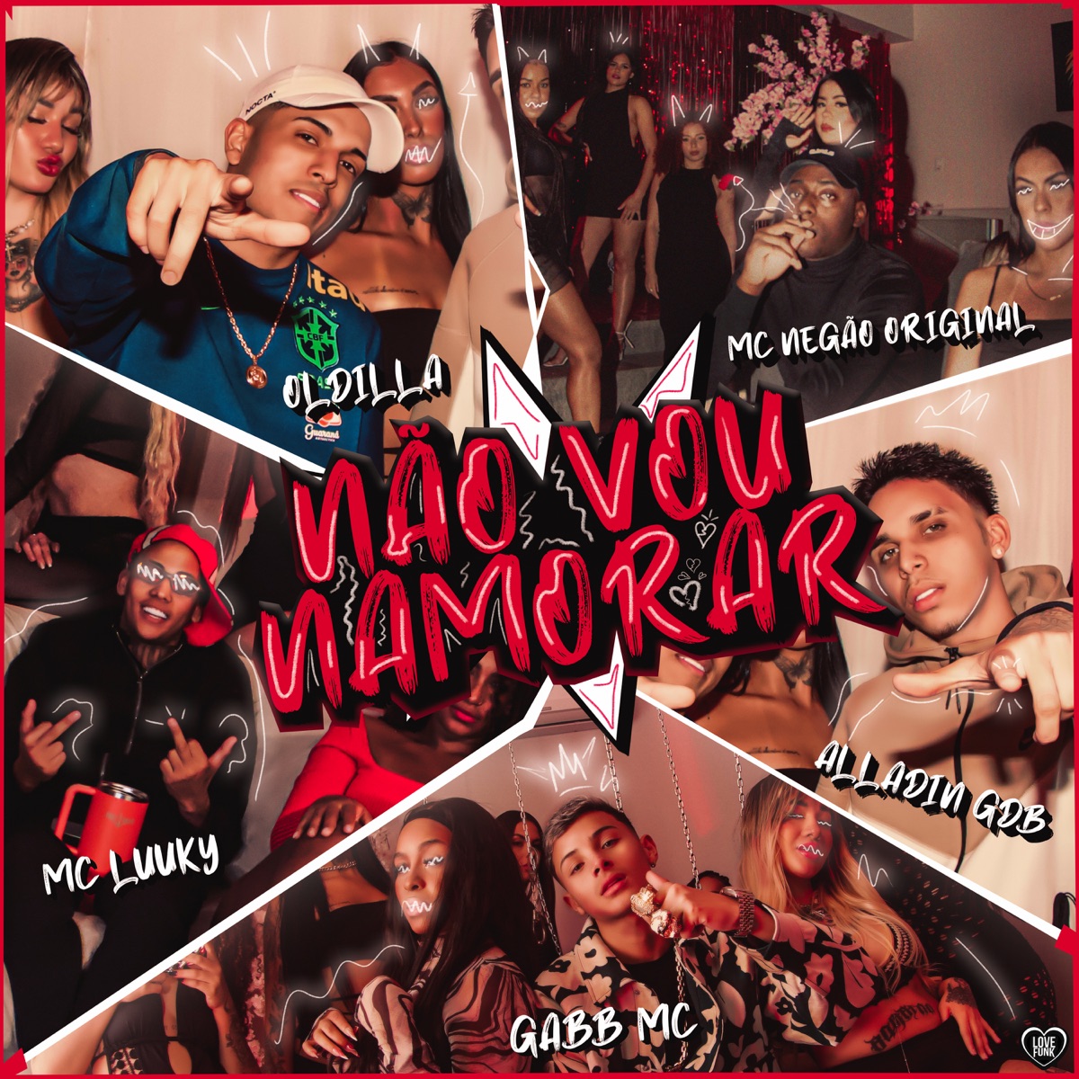 Não Vou Namorar (feat. Oldilla & Mc Negão Original) - Single by Dj Aladin GDB, Gabb MC & MC LUUKY album cover
