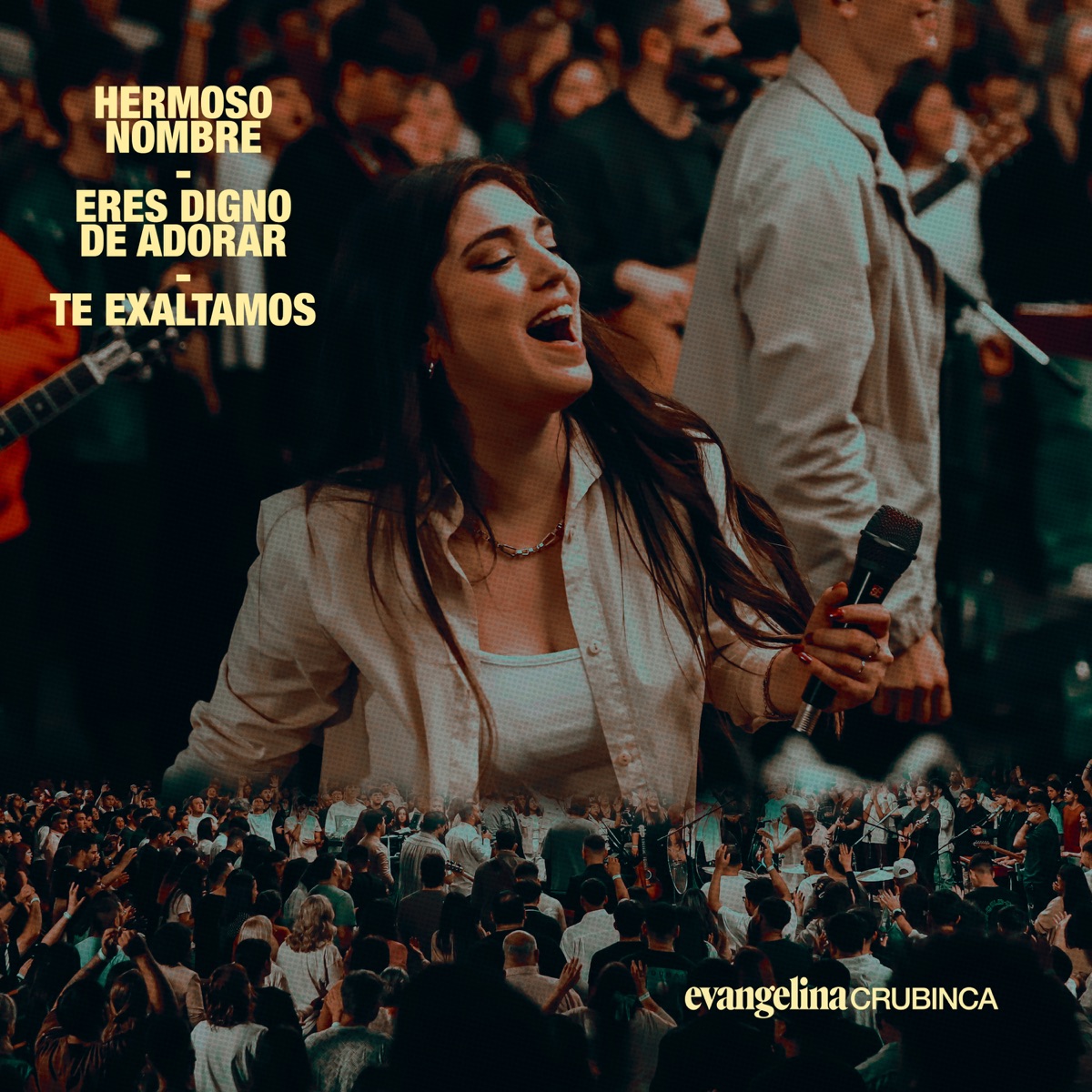 Hermoso nombre / Eres digno de adorar / Te exaltamos (En Vivo) [feat. Factor de Cambio, Eric Bustamante & Miqueas Veliz] - EP by Evangelina Crubinca album cover