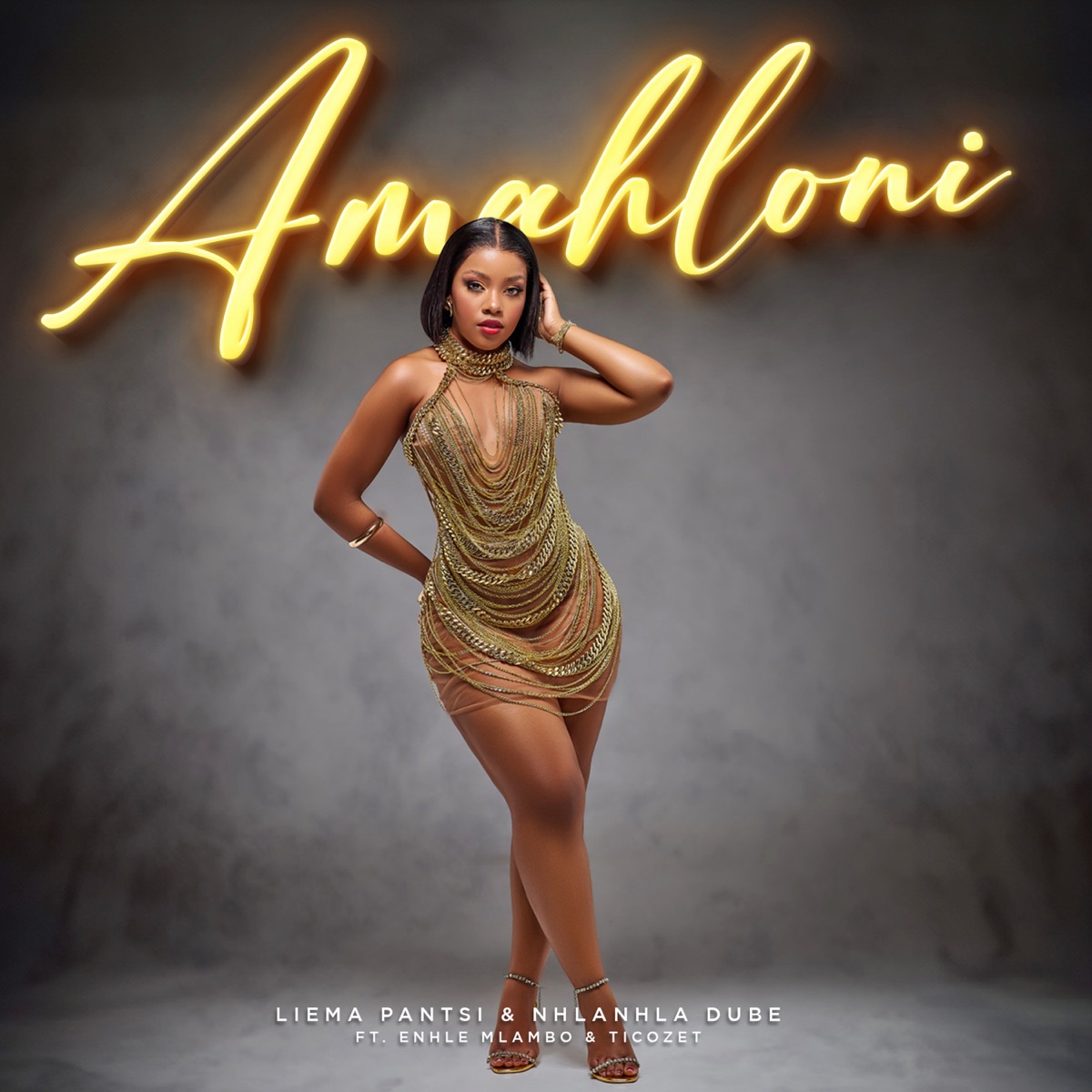 Amahloni (feat. Enhle Mlambo & Ticozet) - Single by Liema Pantsi & Nhlanhla Dube album cover