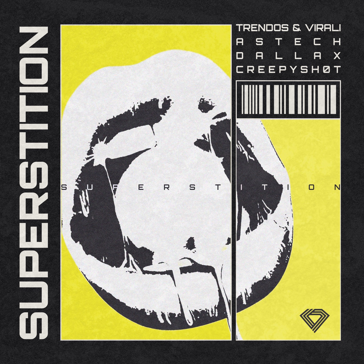 Superstition (Techno Mix) - Single by Trendos & Virali, Astech, Dallax & CreepySh0t album cover
