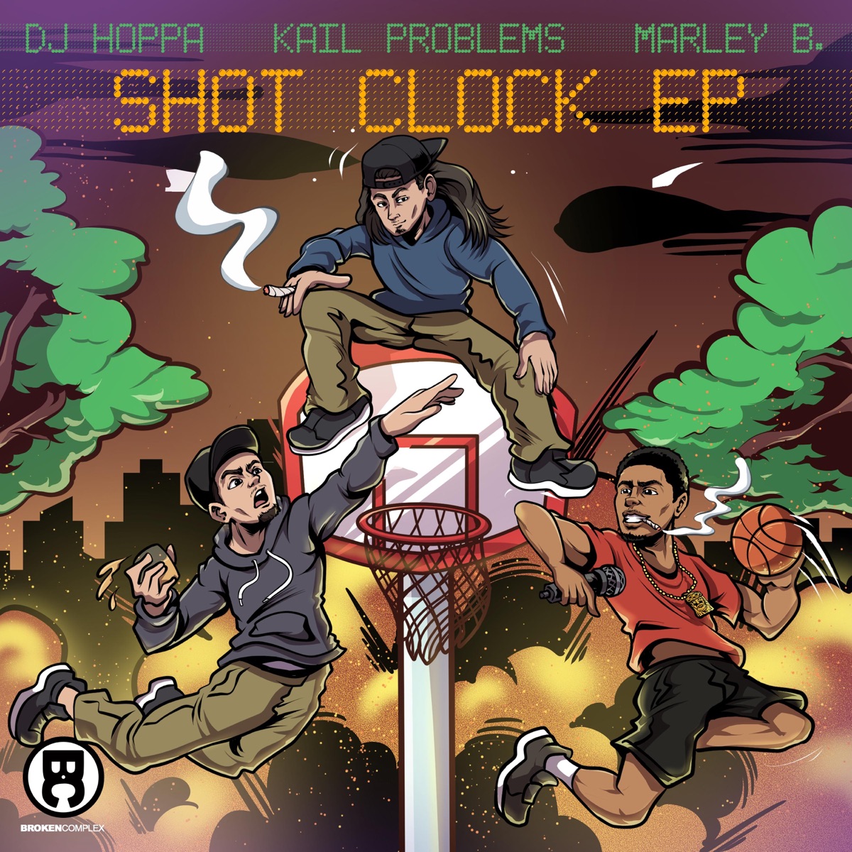 Shot Clock EP by DJ Hoppa, Kail Problems, Marley B. & Moo Latte album cover