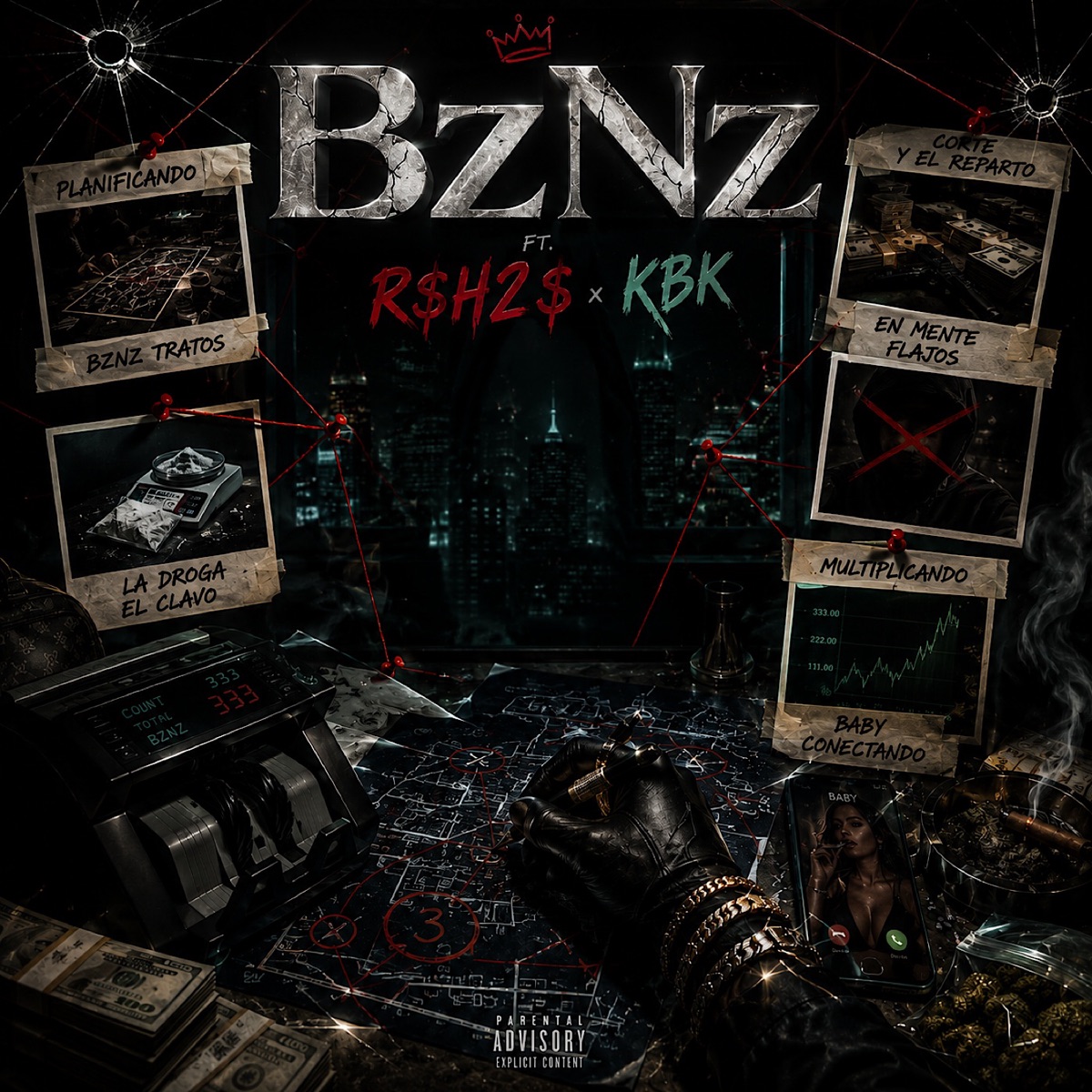 Bznz - Single by YKF, R$H2$ & KBK album cover