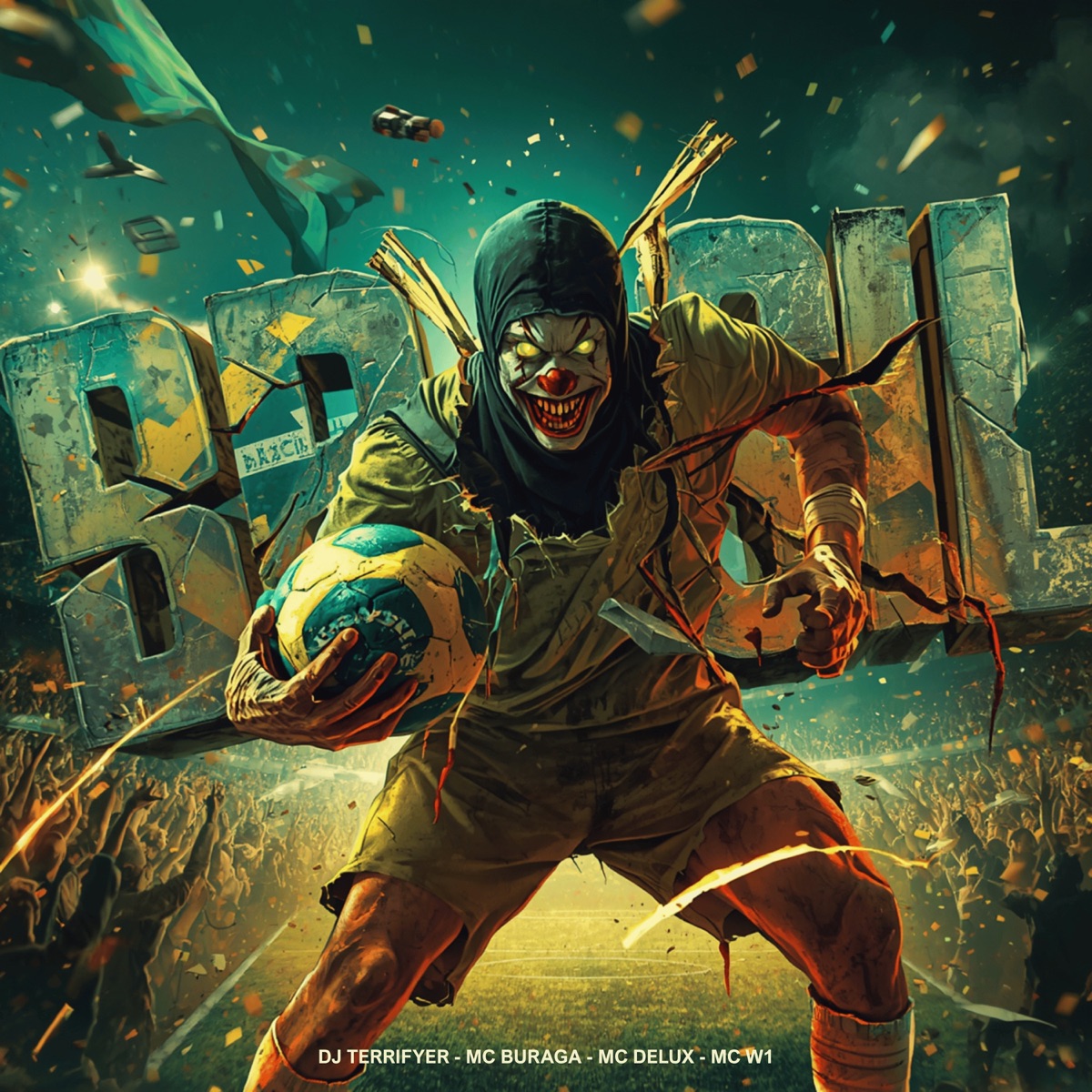 BRASIL - Single by DJ TERRIFYER, MC Buraga, MC Delux & MC W1 album cover