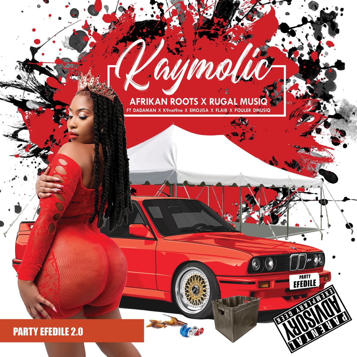 Party eFedile 2.0 (feat. DJ DADAMAN, K9ne T9ne, Emoji SA, Flair & Pouler DMusic) - Single by Kaymolic, Afrikan Roots & Rugal Musiq album cover