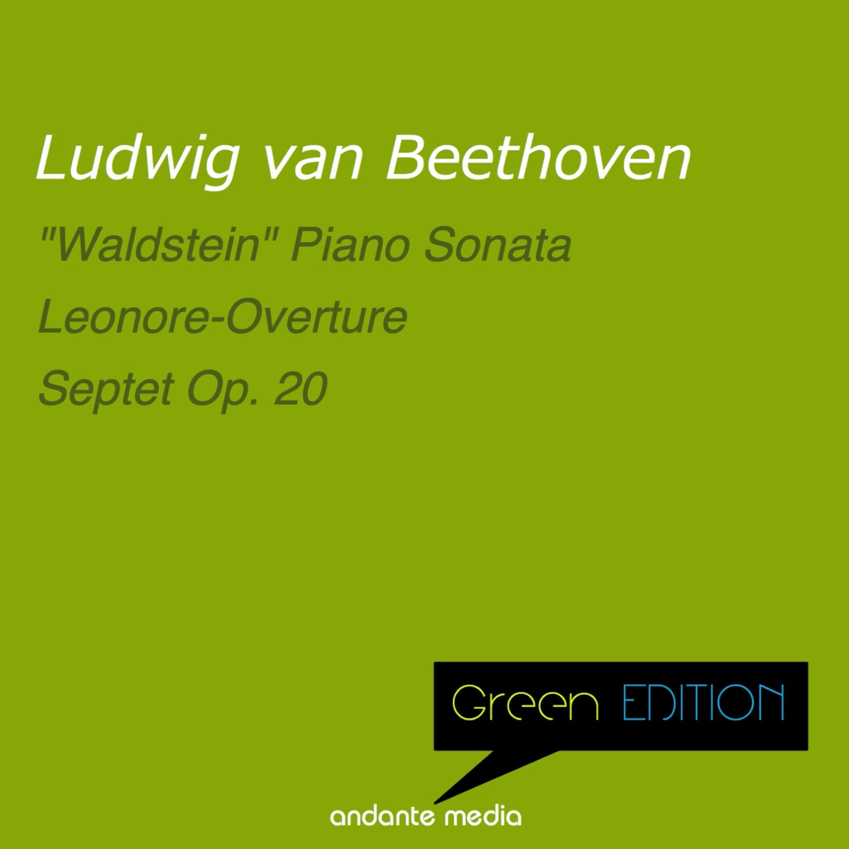 Green Edition - Beethoven: Piano Sonata No. 21 "Waldstein" by Dubravka Tomšič & Stuttgart Philharmonic Septet album cover