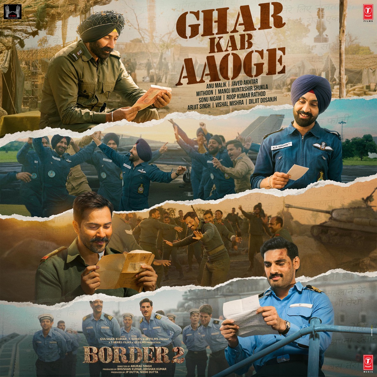 Ghar Kab Aaoge (From "BORDER 2") - EP by Anu Malik, Mithoon, Sonu Nigam, Arijit Singh, Roop Kumar Rathod, Vishal Mishra, Diljit Dosanjh, Javed Akhtar & Manoj Muntashir album cover