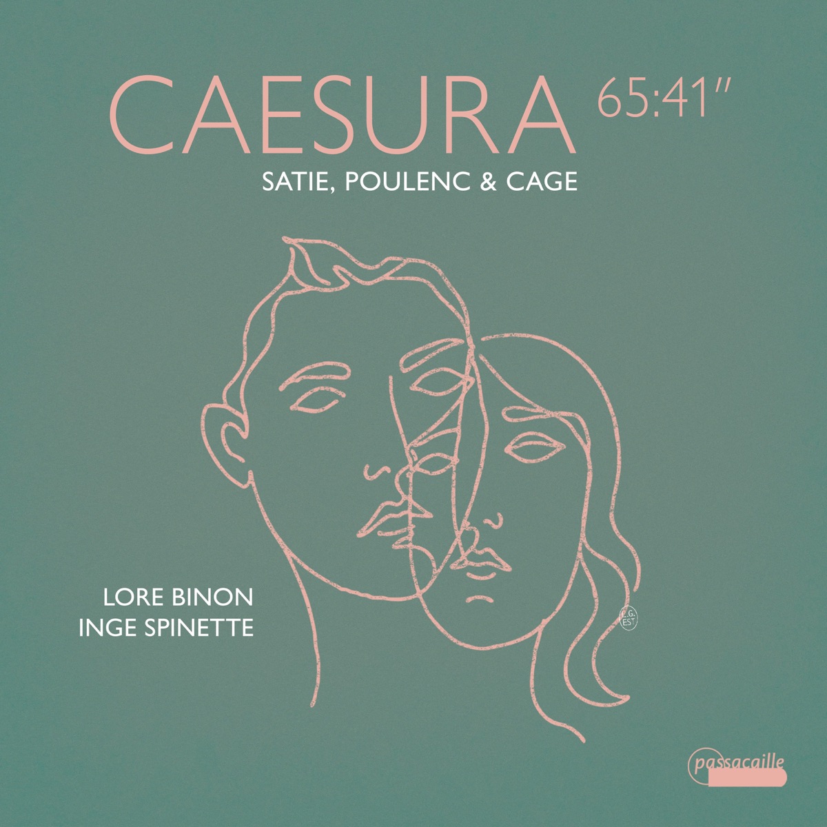 Caesura 65:41 – Satie, Poulenc & Cage by Lore Binon & Inge Spinette album cover