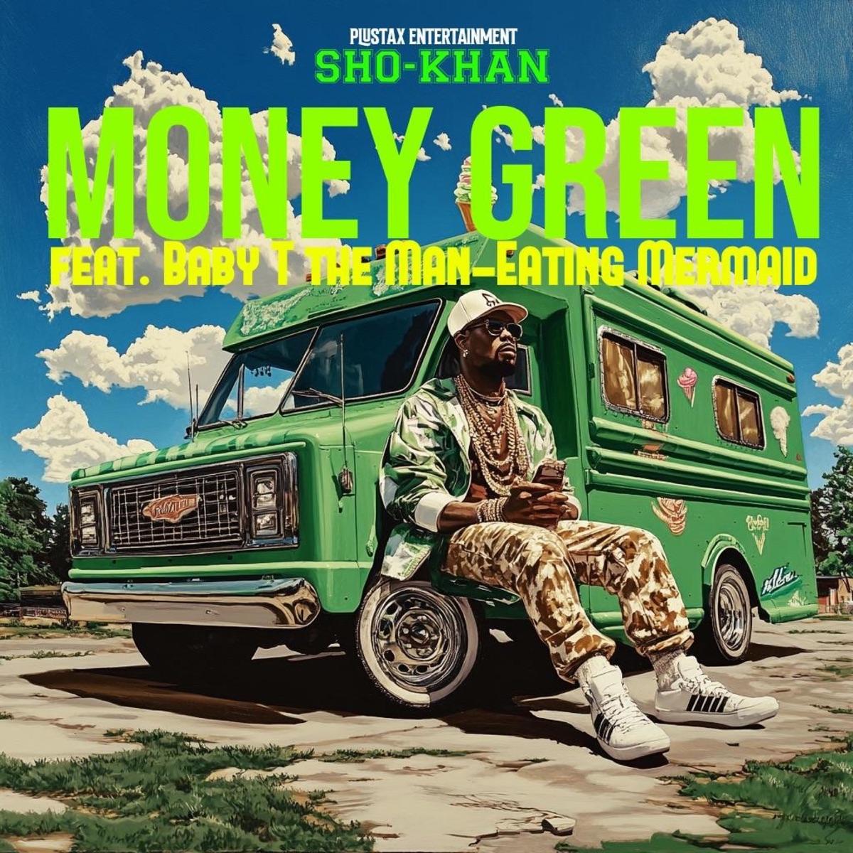 Money Green (feat. Baby T the MAN-EATING Mermaid) - Single by Sho-Khan album cover