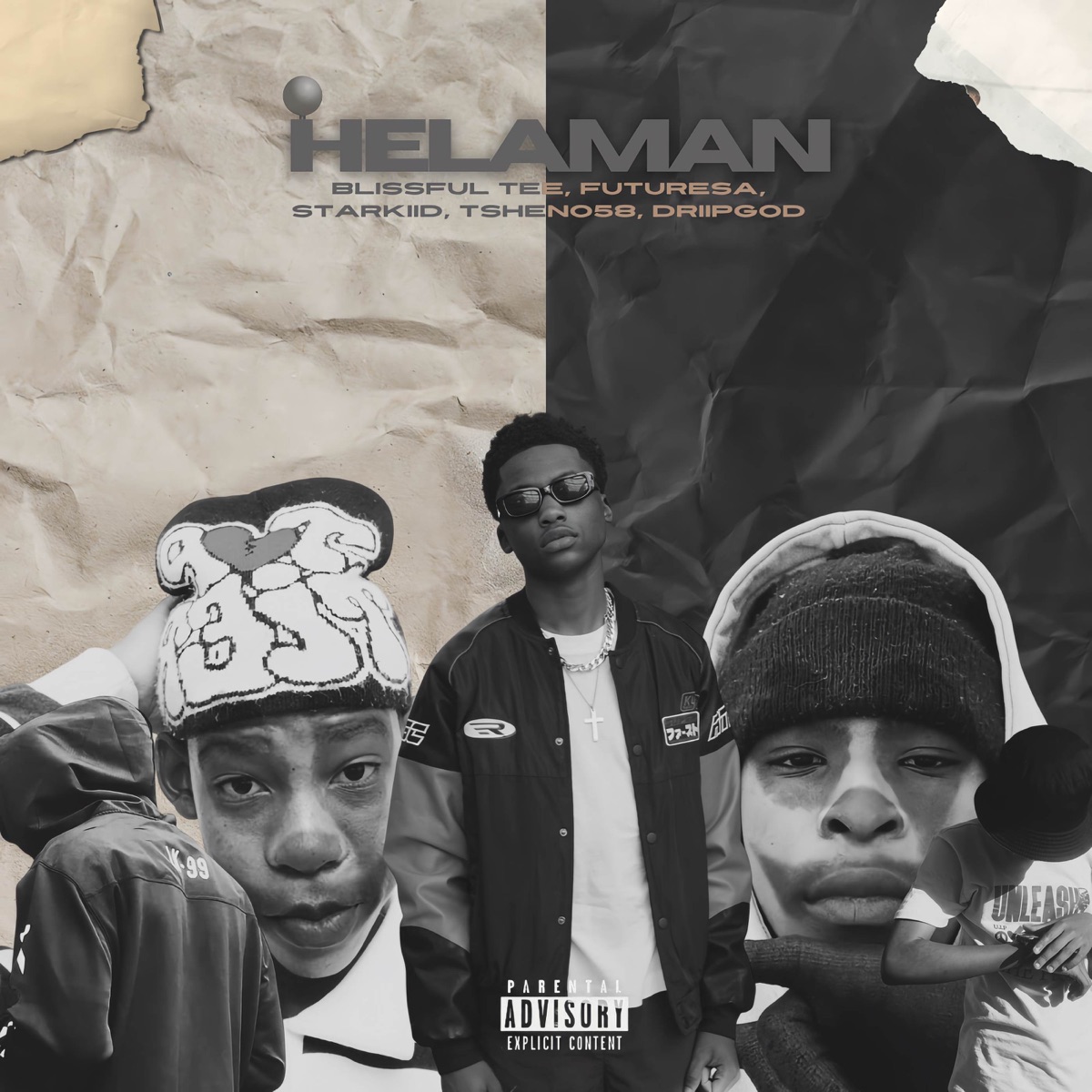 Helaa! (feat. StarrKiid & Tsheno58) - Single by DriipGod, FutureSA & Blissful tee album cover