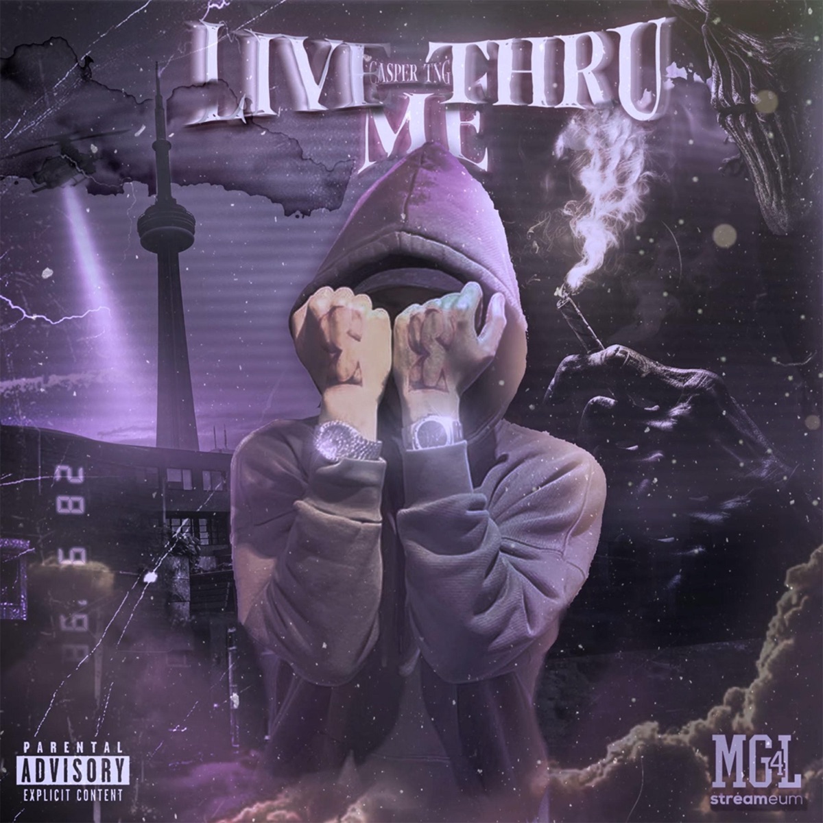 Live Thru Me - Single by Casper TNG, Streameum & DTBeats album cover