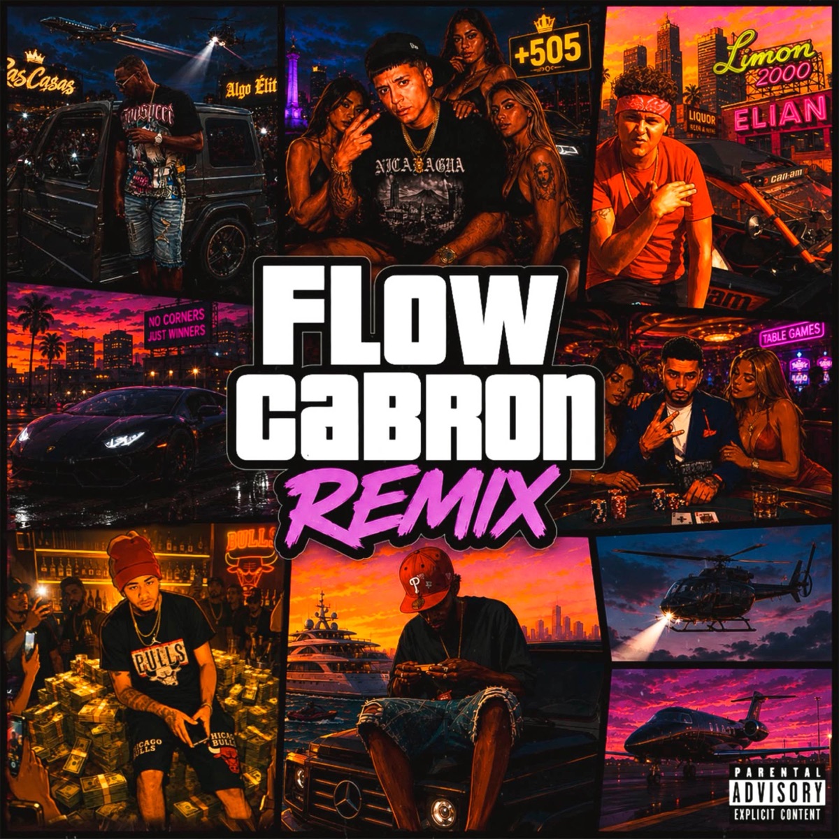FLOW C****N (Remix) [feat. Young Tweny & tadelVargas505] - Single by Carlos Cordero, Frxndi, Staar Watson & El Galan album cover