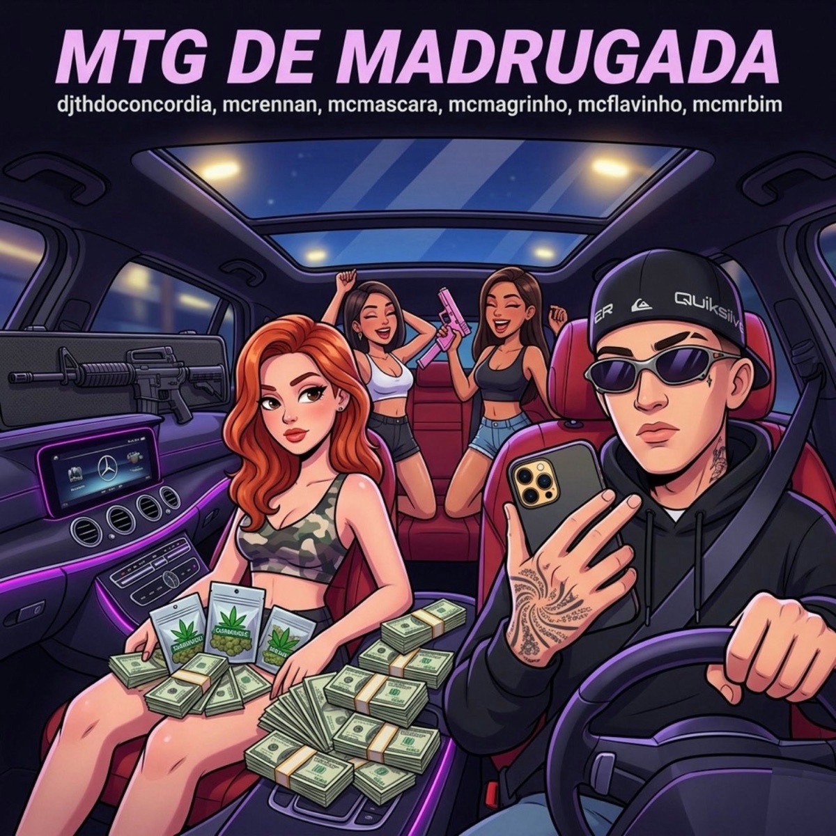 MTG DE MADRUGADA (feat. Mc Rennan, Mc Mascara, Mc Magrinho, MC Flavinho & Mc Mr. Bim) - Single by dj th do concordia album cover