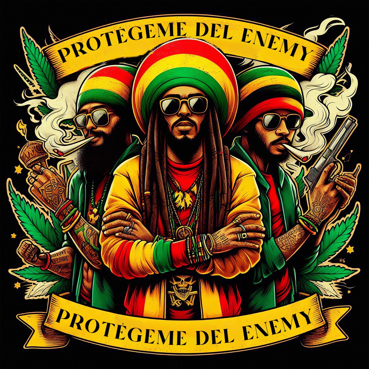 Protégeme Del Enemy (feat. DJ Ving) - Single by Mystical Fyah & MC Little album cover