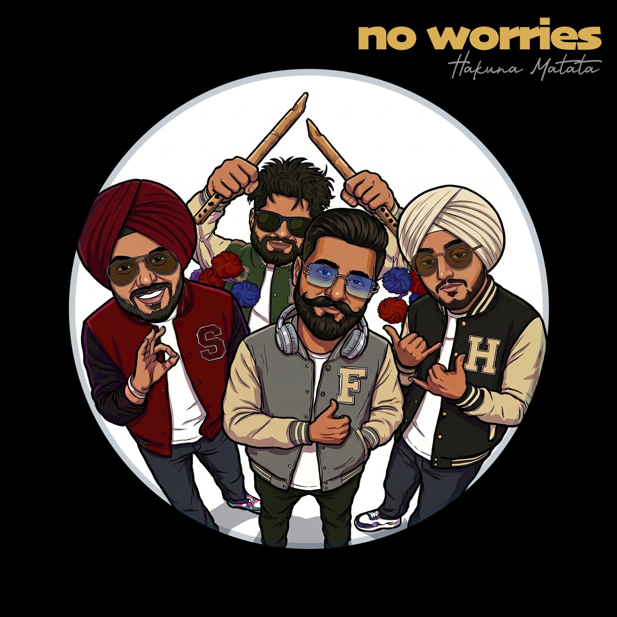 No Worries (Hakuna Matata) - Single by DesiFrenzy, Uday Shergill, Raj Hayre & Shxxn album cover