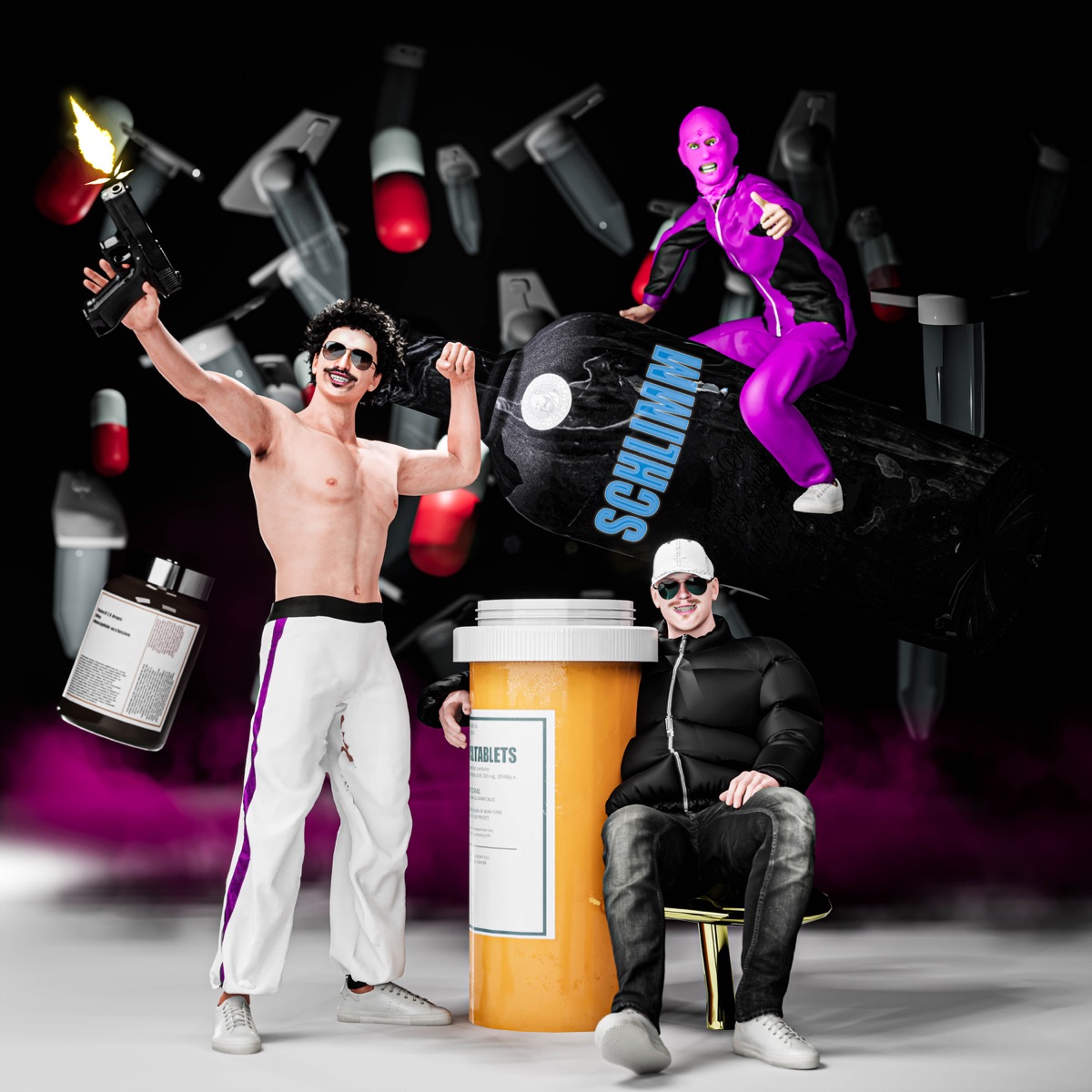 Schlimm - Single by Admiral Klatsch, Fruchtmax & Atze Bierbong album cover