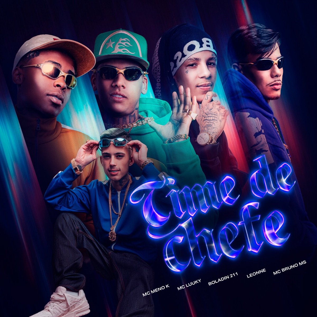 Time de Chefe (feat. MC Bruno MS & DJ Gbeats) - Single by Leonne, MC LUUKY, MC Meno K & Boladin 211 album cover