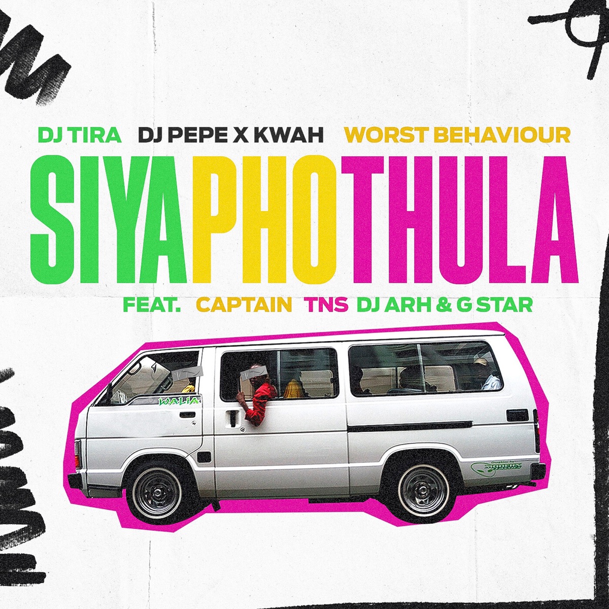Siyaphothula (feat. Captain, TNS & Dj Arh & G_Star) - Single by DJ Tira, Dj Pepe x KwaH[NSG] & Worst Behaviour album cover