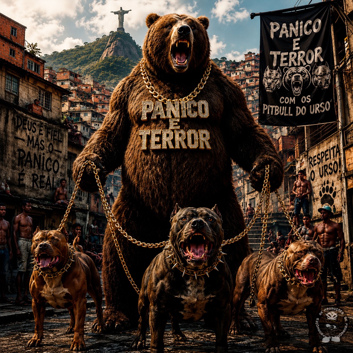 É PANICO E TERROR COM OS PITBULL DO URSO - Single by BK2P, MC RF & DJ BRUNO DE IBIZA album cover