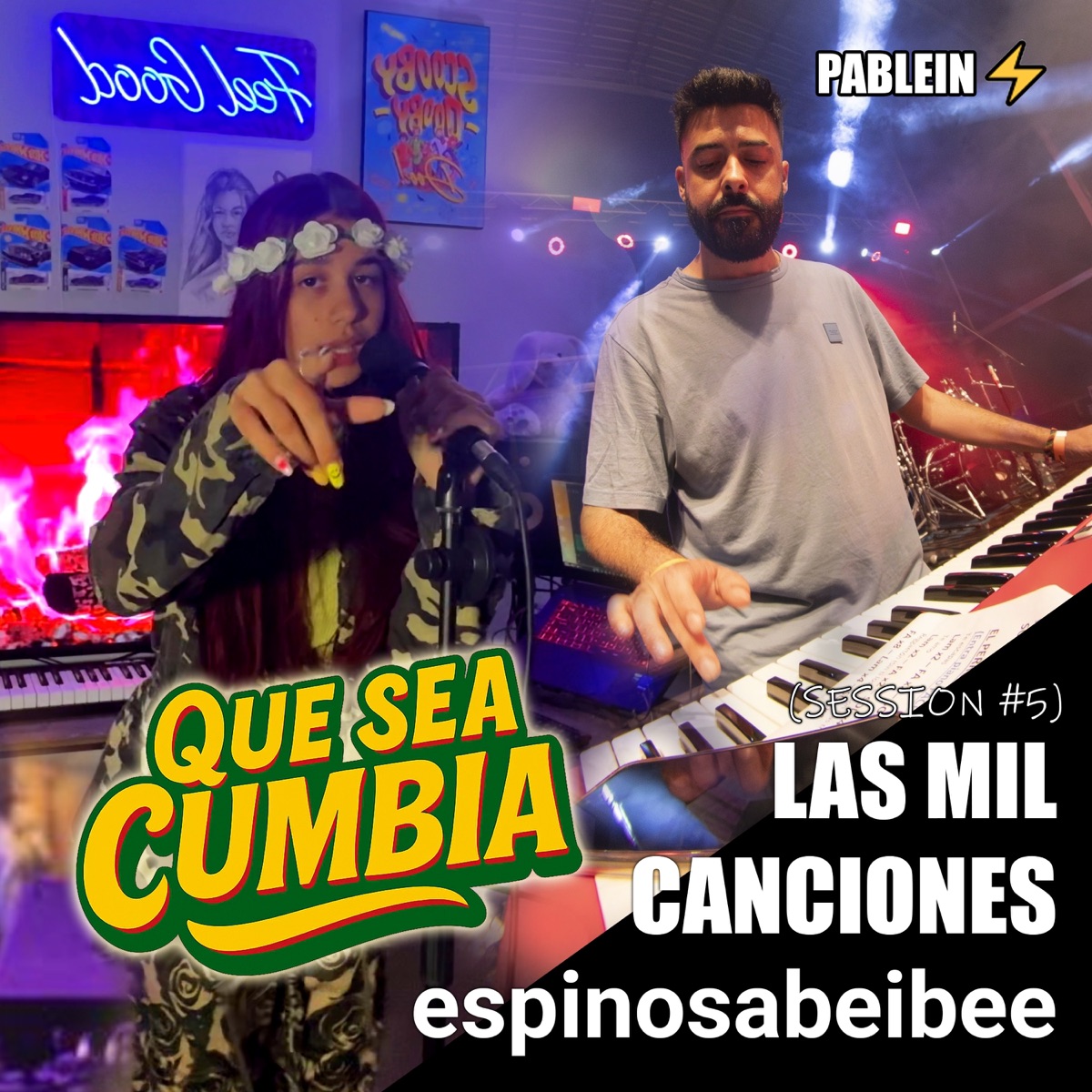 Las mil canciones (Session #5) - Single by Que Sea Cumbia, espinosabeibee, Pablein & Flama album cover