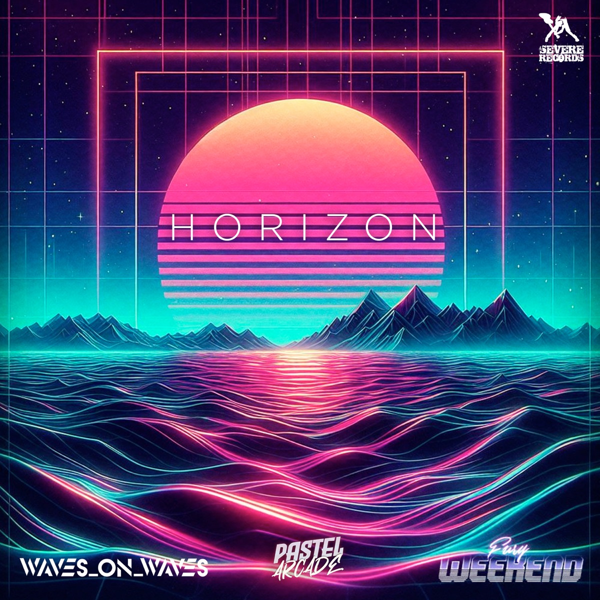 Horizon - Single by Waves_On_Waves, Fury Weekend & Pastel Arcade album cover