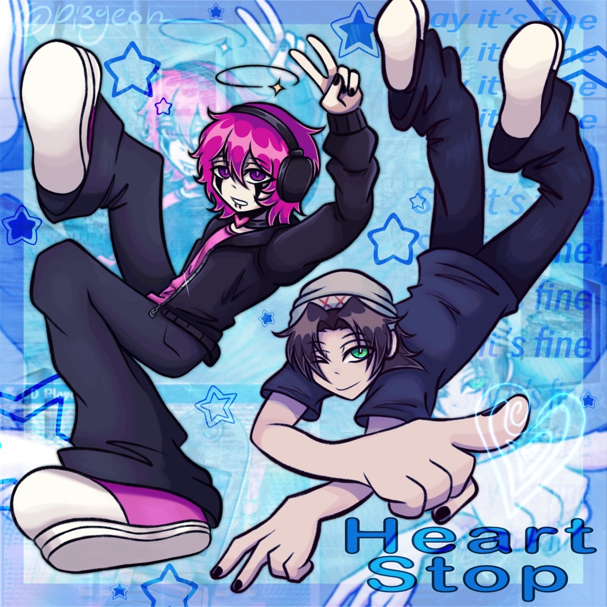 HEART STOP - Single by 444pluto & prvttyscrzz album cover