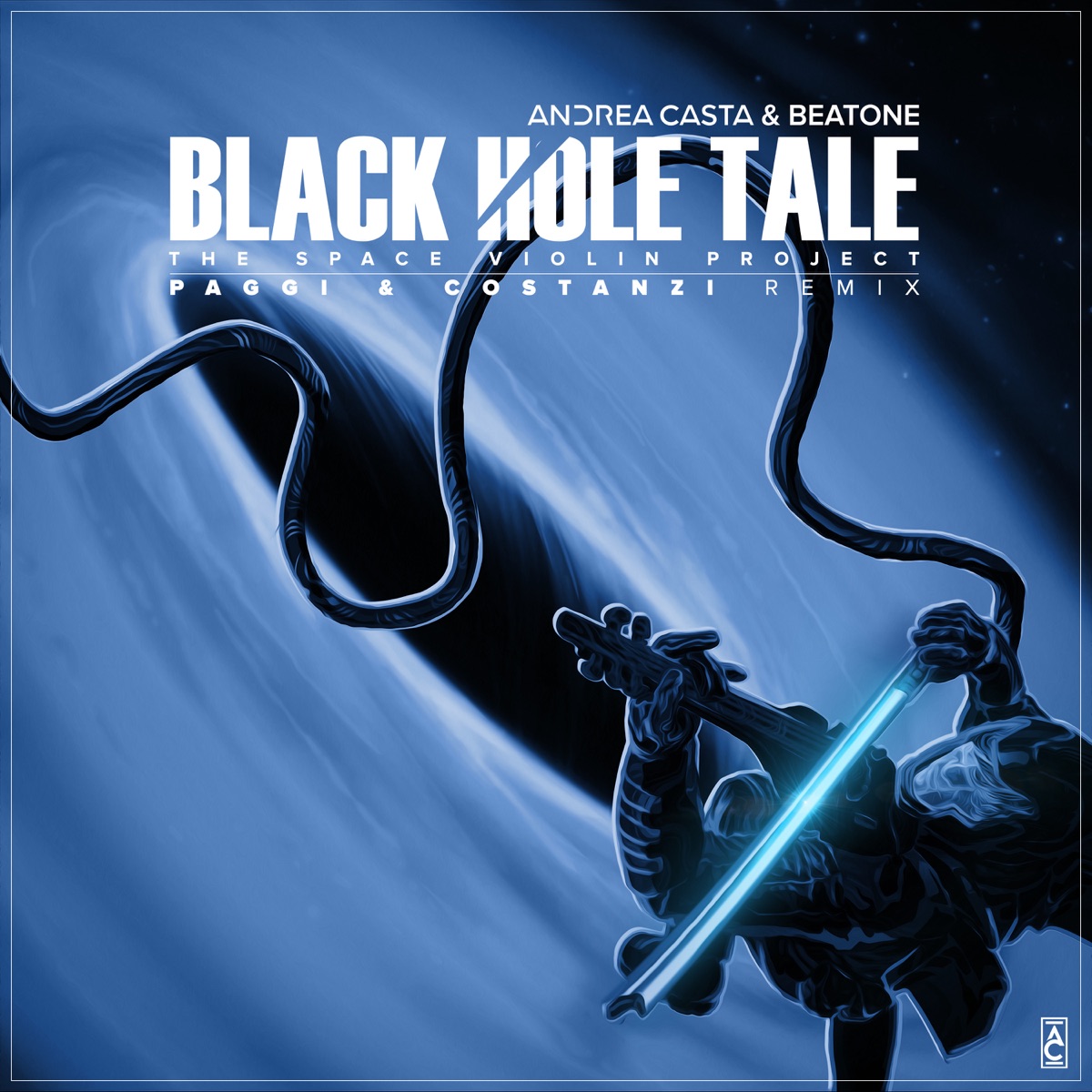 Black Hole Tale: the Space Violin Project (Paggi & Costanzi Remix) - Single by Andrea Casta & Beatone album cover