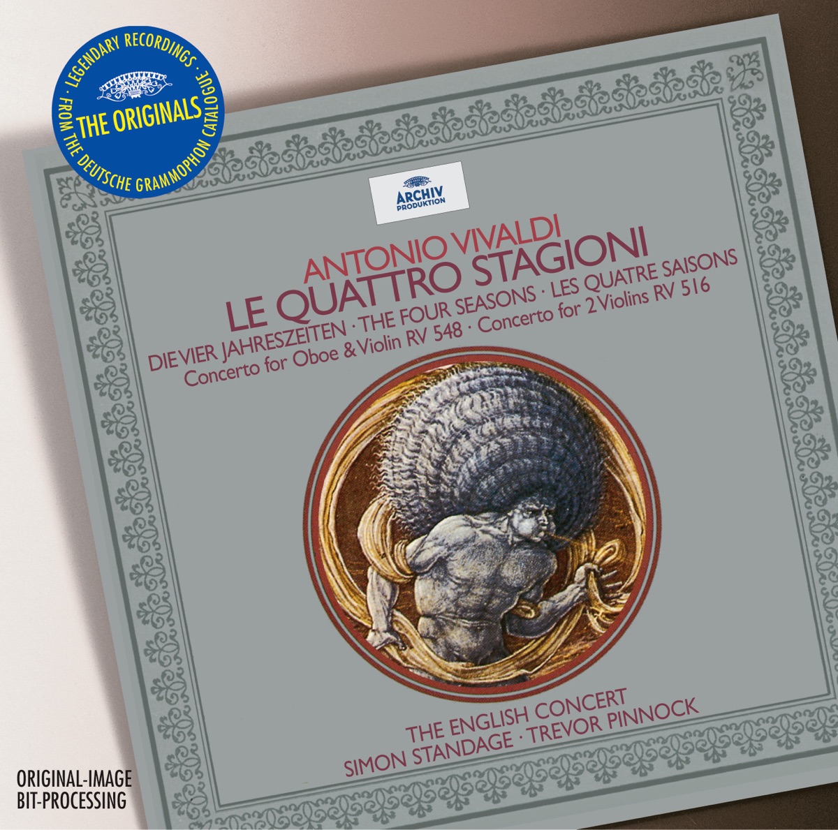 Vivaldi: The Four Seasons; Concerto for Oboe & Violin, RV. 548; Concerto for 2 Violins, RV. 516 by The English Concert, Simon Standage & Trevor Pinnock album cover