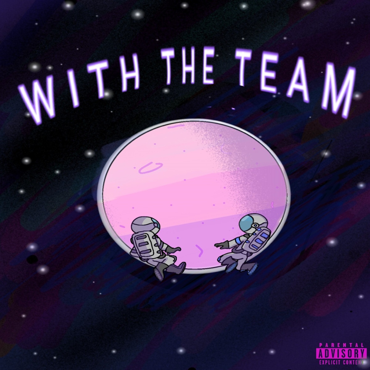 WITH THE TEAM - Single by Jaxkson & Vkay album cover