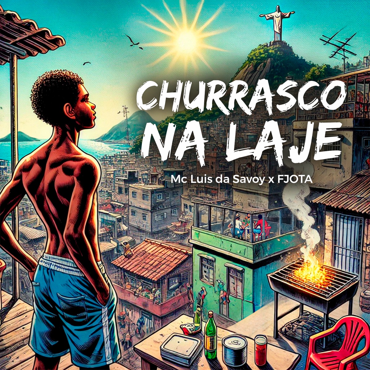 Churrasco na Laje - Single by MC Luis da Savoy, Prod.MTS & FJOTA album cover