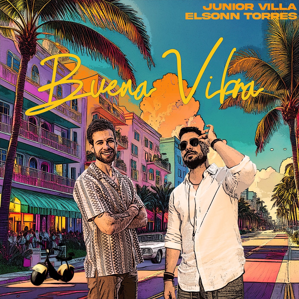 Buena Vibra - Single by Junior Villa & Elsonn Torres album cover