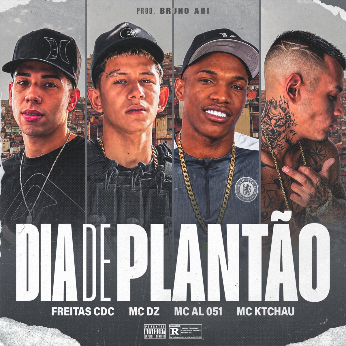 Dia de Plantão (feat. Bruno Ari) - Single by MC DZ, MC AL 051, FREITAS CDC & Mc Ktchau album cover