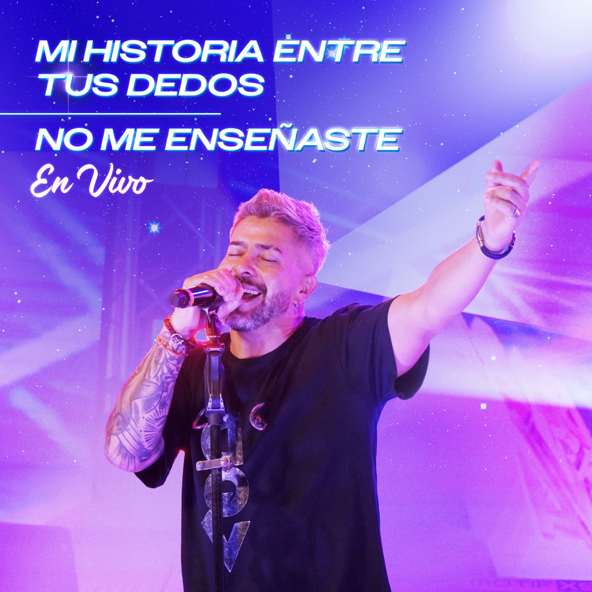 Mi historia entre tus dedos - No me enseñaste (En Vivo) - Single by Dale Q' Va album cover