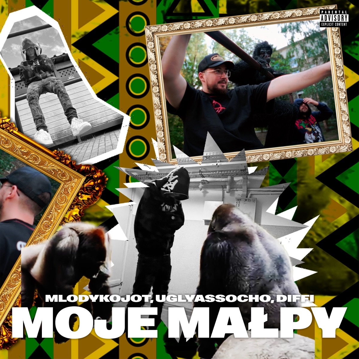 MOJE MAŁPY - Single by mlodykojot, Diffi, młody klakson, uglyassocho, PimpWU & burnyprod album cover