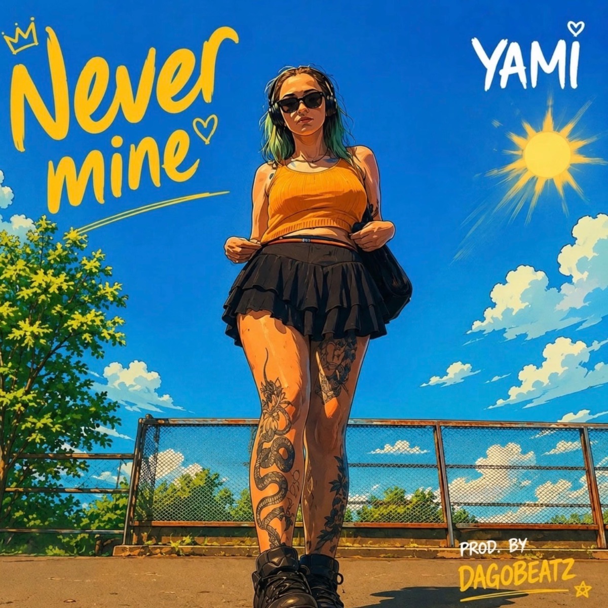 Never mine - Single by Yami sings album cover