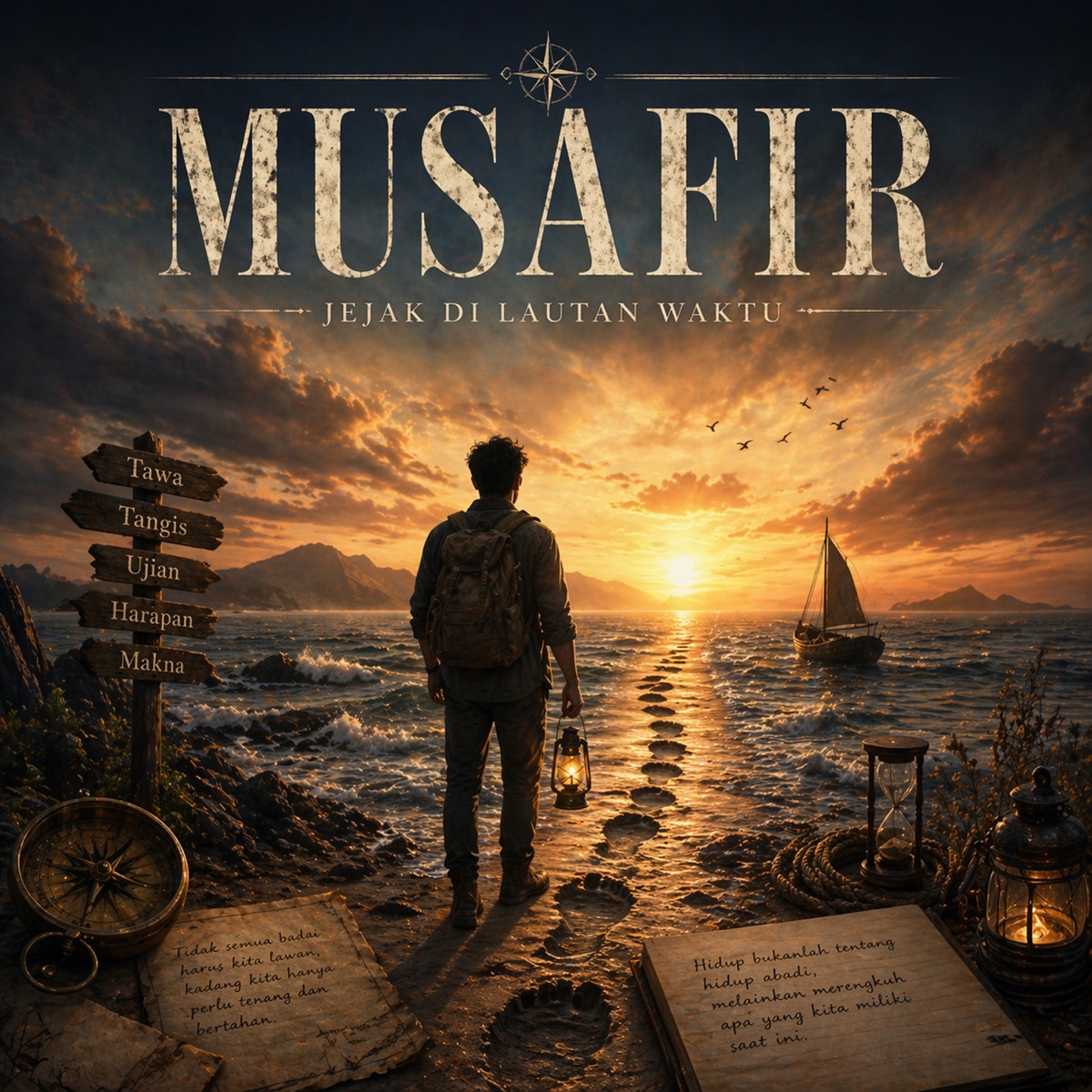 Jejak Di Lautan Waktu - Single by Musafir album cover