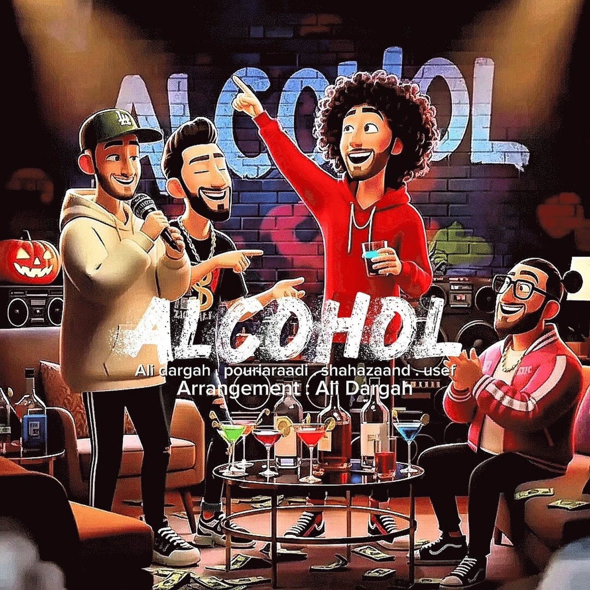 Alcohol (feat. Usef) - Single by pouriaraadi, ali dargah & shahazand album cover