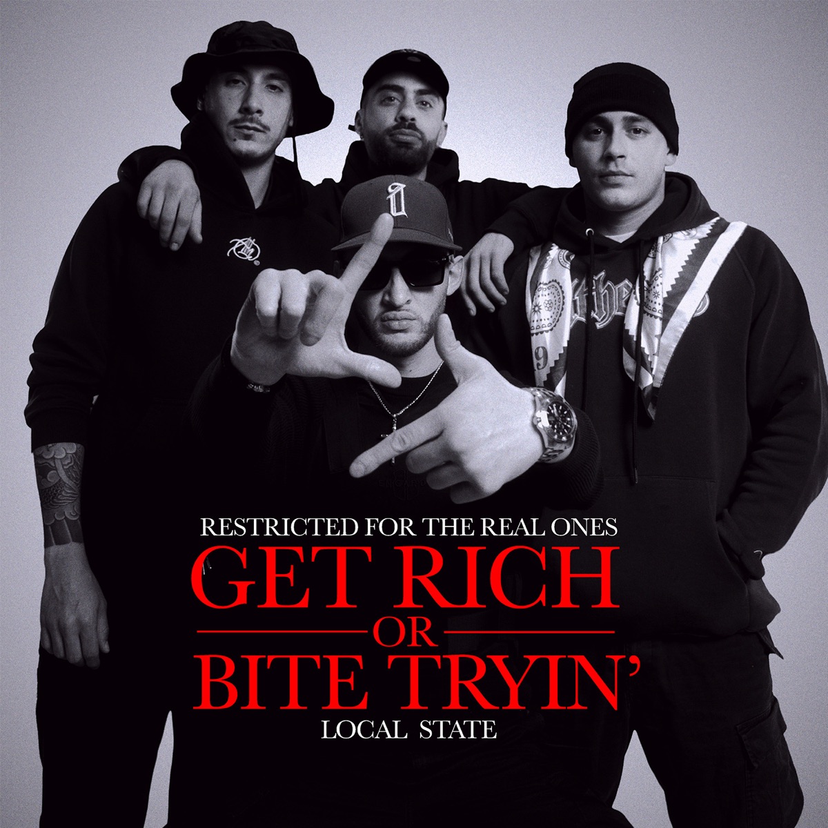 Get Rich Or Bite Tryin’ (feat. Blace, Rastou, Splinter & VeeGee) - Single by LocalState album cover